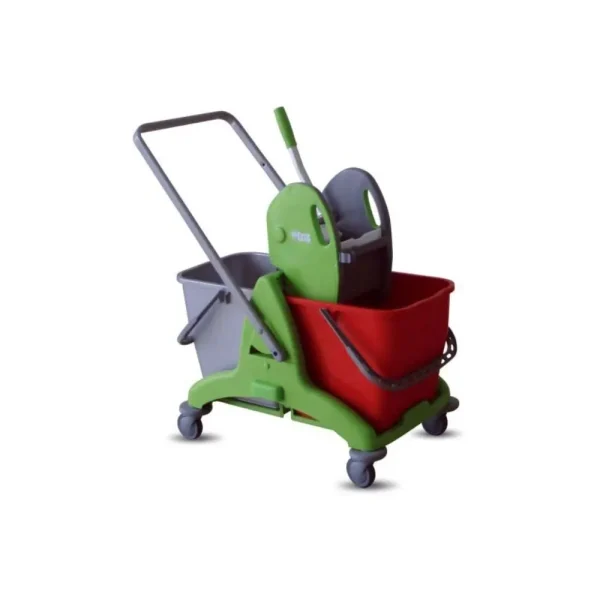 carrello con strizzatore doppio secchio CARRELLO CON STRIZZATORE DOPPIO SECCHIO