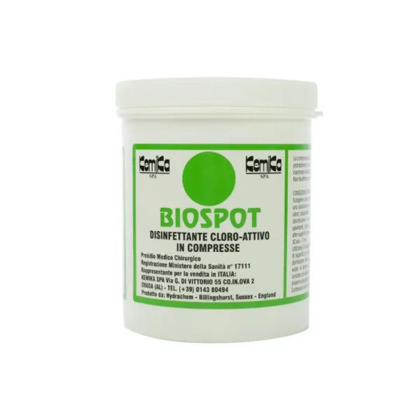 Compresse Disinfettanti a Base di Cloro Attivo BIOSPOT – Compresse Disinfettanti a Base di Cloro Attivo (CAM Ospedaliero)